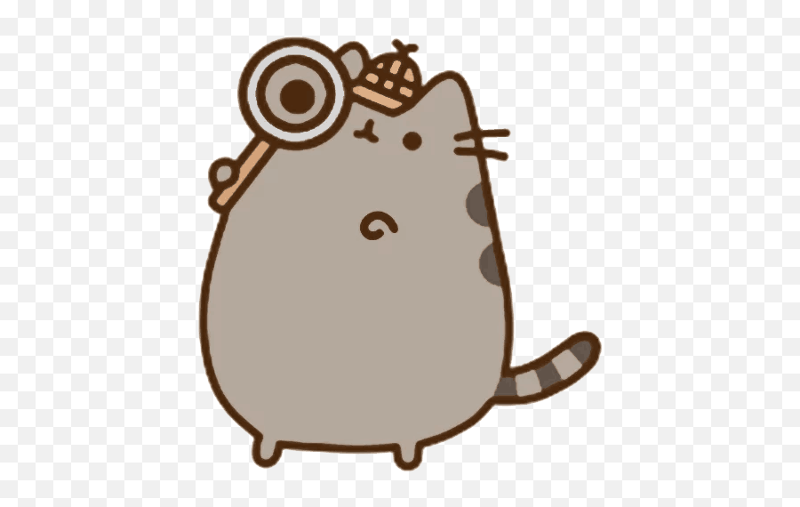 Pusheen Transparent Background Posted By Ryan Simpson - Detective Pusheen Png Emoji,Pusheen Emoticons For Android