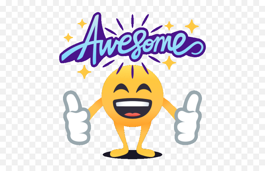Awesome Smiley Guy Gif - Awesome Smileyguy Joypixels Discover U0026 Share Gifs Awesome Emoji,Awesome Emoji