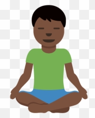 Dark Skin Tone - For Yoga Emoji,Meditation Emojis
