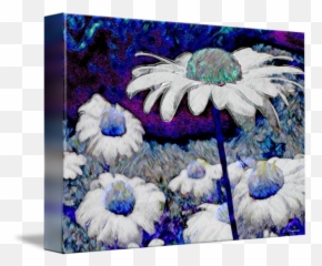 Blue Surreal Daisies By Deanne Flouton - Picture Frame Emoji,Surreality Emotions