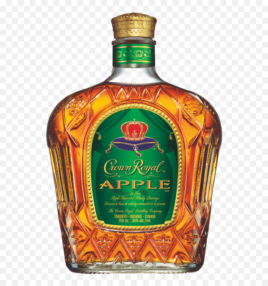 750ml Crown Royal Apple Flavoured Whisky Beverage - Labels Crown Royal Green Apple Emoji,Alcohol Emojis