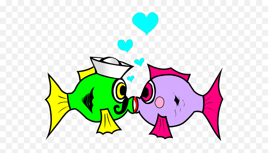 Kissing Fish Clip Art Png Image - Clip Art Emoji,Tropical Fish Emoji