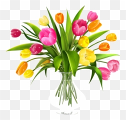 Tulips Gifs - Vector Flower Bouquet Png Emoji,Happy Monday Animated Emoticons Flower