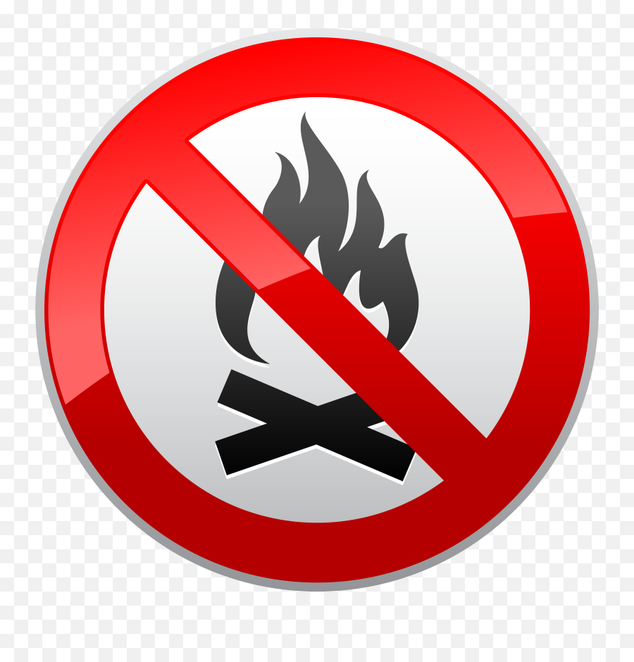 Download No Fire Prohibition Sign Png Clipart - No Parking No Fire Sign Transparent Emoji,Fire Emoji Clipart