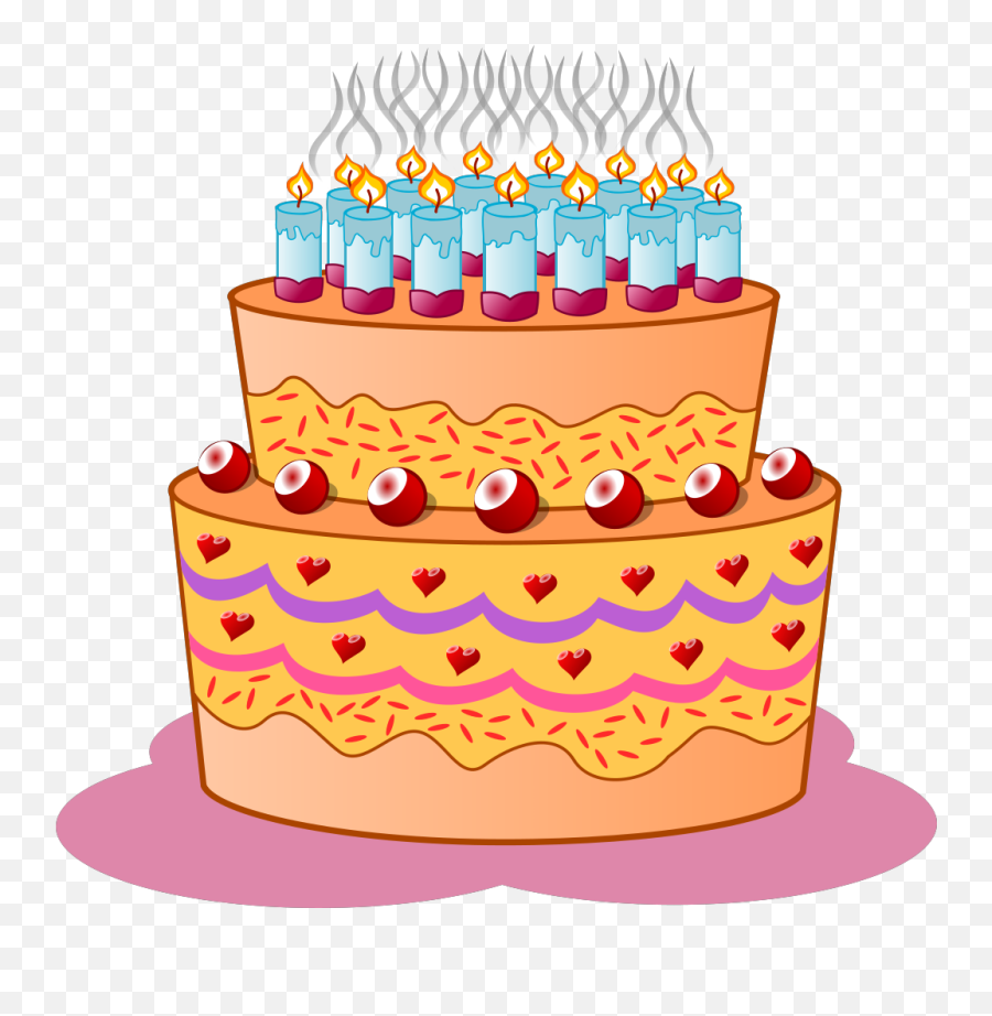 Birthday Cake With Blue Lit Candles Png Svg Clip Art For Emoji,Cake Emoji Transparent Icon