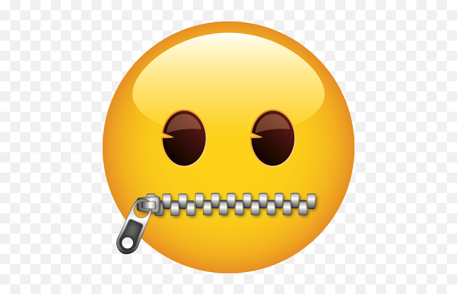 Zipper - Happy Emoji,Zipper Mouth Emoji