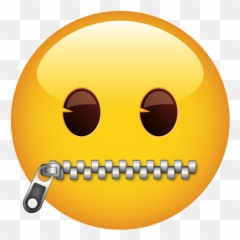 Zipper - Happy Emoji,Zipper Mouth Emoji