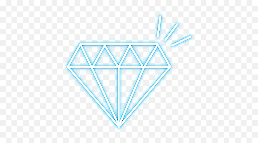 Neon Cute Diamond Sticker - Vertical Emoji,Dimond Emoji