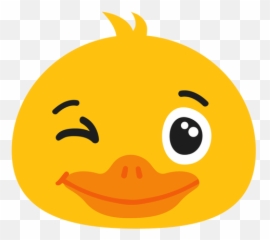 Duck Wink Muzzle Head Flat - Desenho De Cabeça De Pato Emoji,Duck Emoticon Text