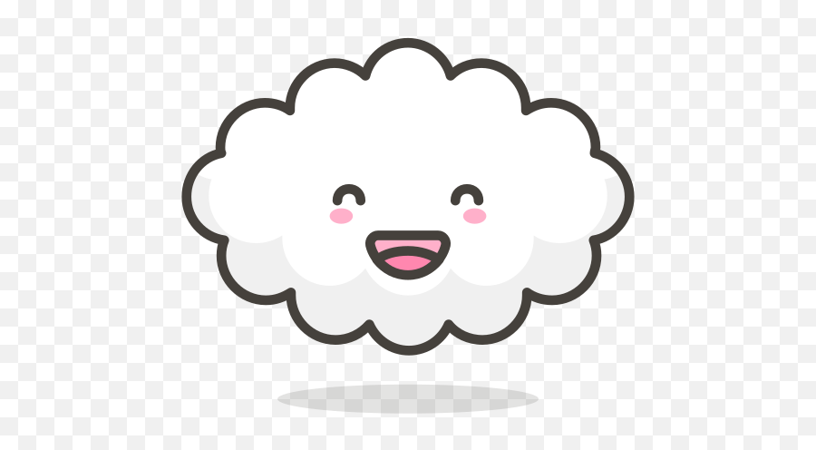 Cloud Cloudy Happy Funny Free Icon Of Another Emoji Icon Set - Happy,Funny Sentences With Emoji Icons