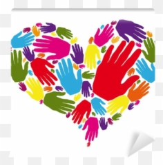 Corazón De Manos Wall Mural U2022 Pixers U2022 We Live To Change - Autism Pride Day Poster Emoji,Emoticon Manos