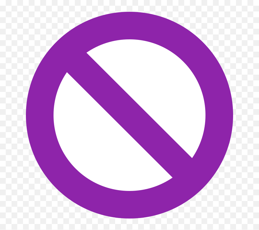 Eo Circle Purple White Not - Dot Emoji,Not Allowed Emoji
