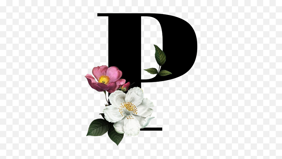 P Harf Letter Sticker - Floral Letter P Font Emoji,Harf Emoji