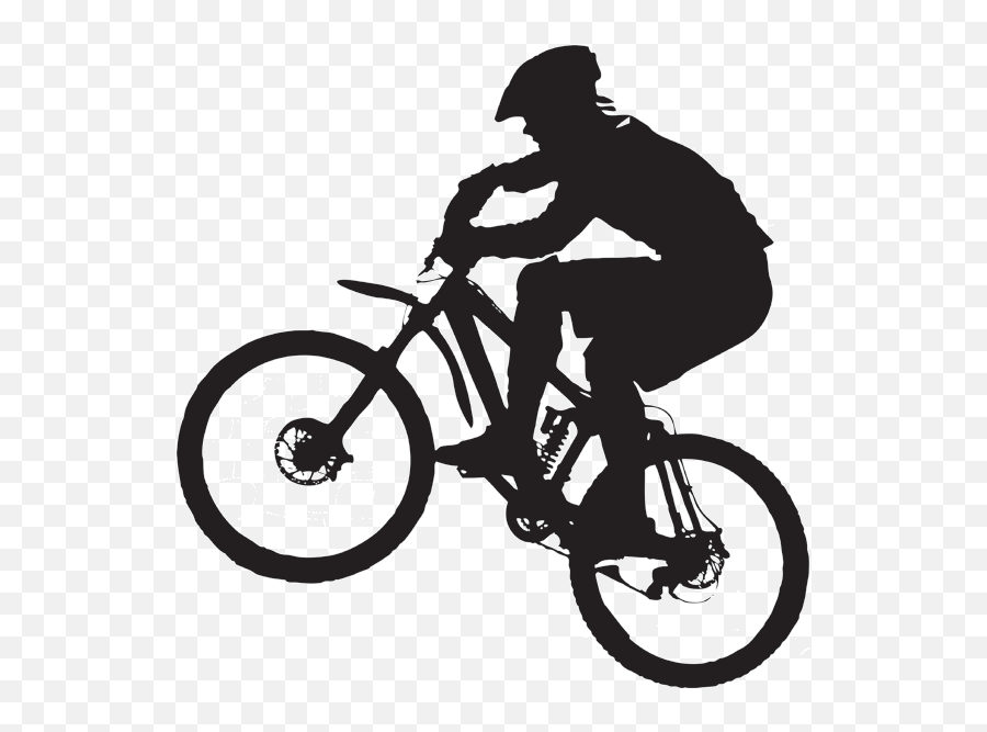 Mountain Bike Clip Art Silhouette - Mountain Bike Silhouette Emoji,Mountain Bike Emoji