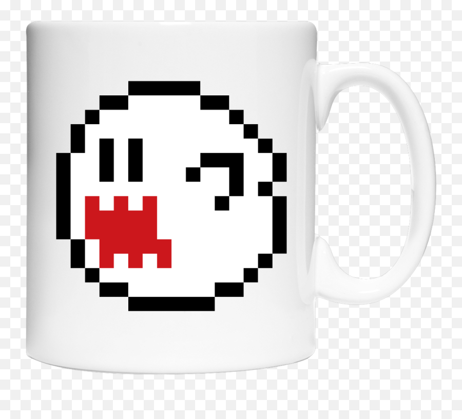 Buy Ghost Cup Supergeek - Dibujos De Mario En Cuadritos Emoji,Ghost Emoticon Tee