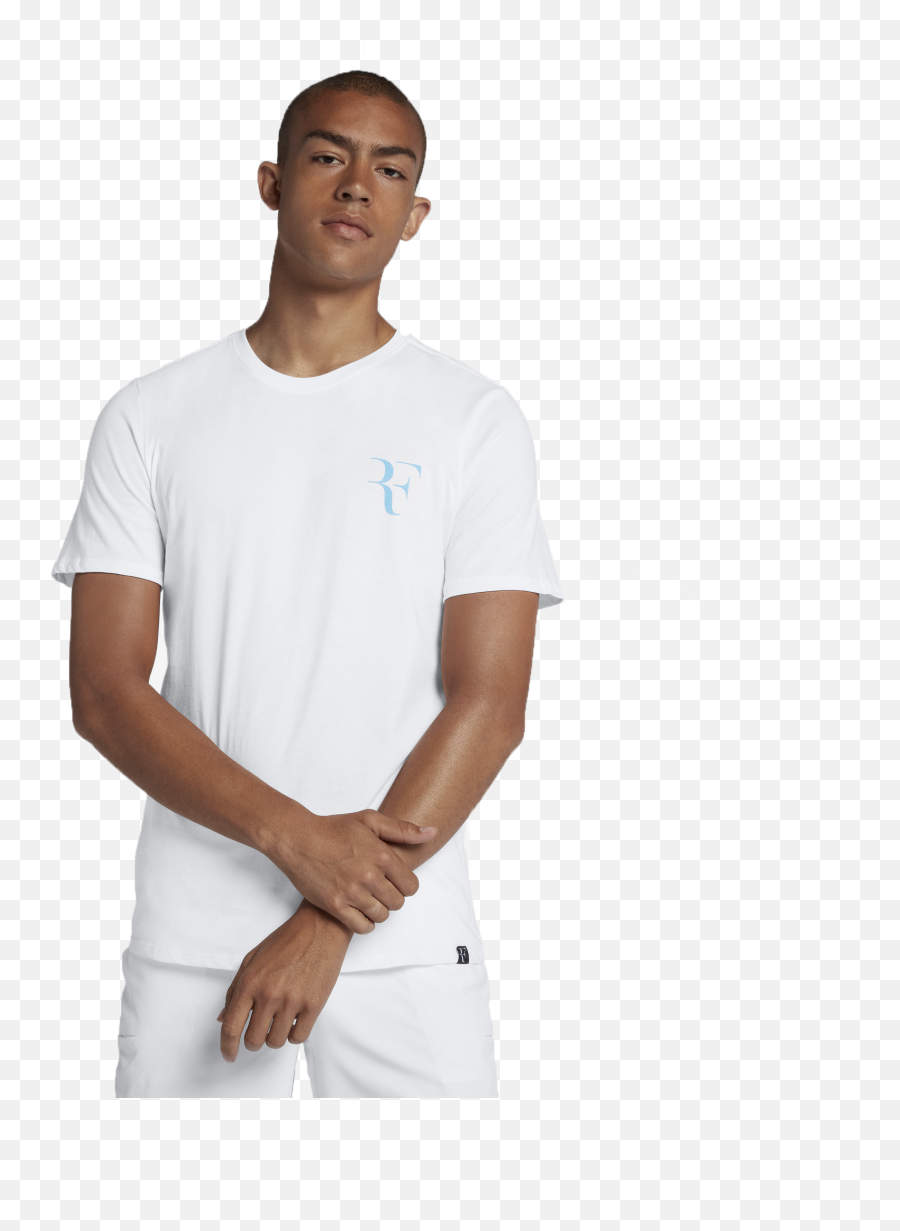 Noir Rotatif Vieux Tee Shirt Nike Rf - Short Sleeve Emoji,Roger Federer Emoji
