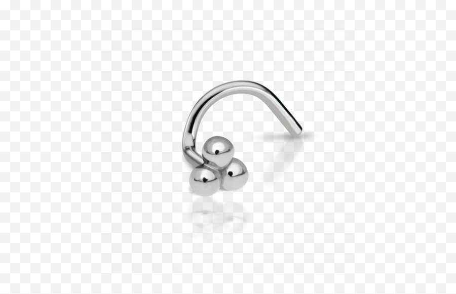 Large Three Ball Trinity Nostril Screw Maria Tash - Solid Emoji,Emotion Balls Drama