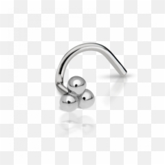 Large Three Ball Trinity Nostril Screw Maria Tash - Solid Emoji,Emotion Balls Drama