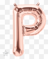 Letter M 16 In - Rose Gold Foil Balloon Foil Balloon Letter P Emoji,Pink With Emoji Letter L
