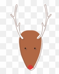 Reindeer Head Cartoon Icon 73 - Transparent Png U0026 Svg Vector Deer Emoji,Emoticon Saludando