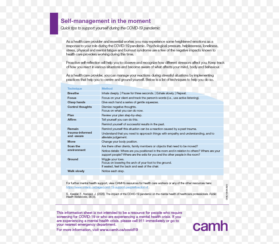 Camh On Twitter Health Care Workers Also Need To Look - Document Emoji,–heightened Emotions