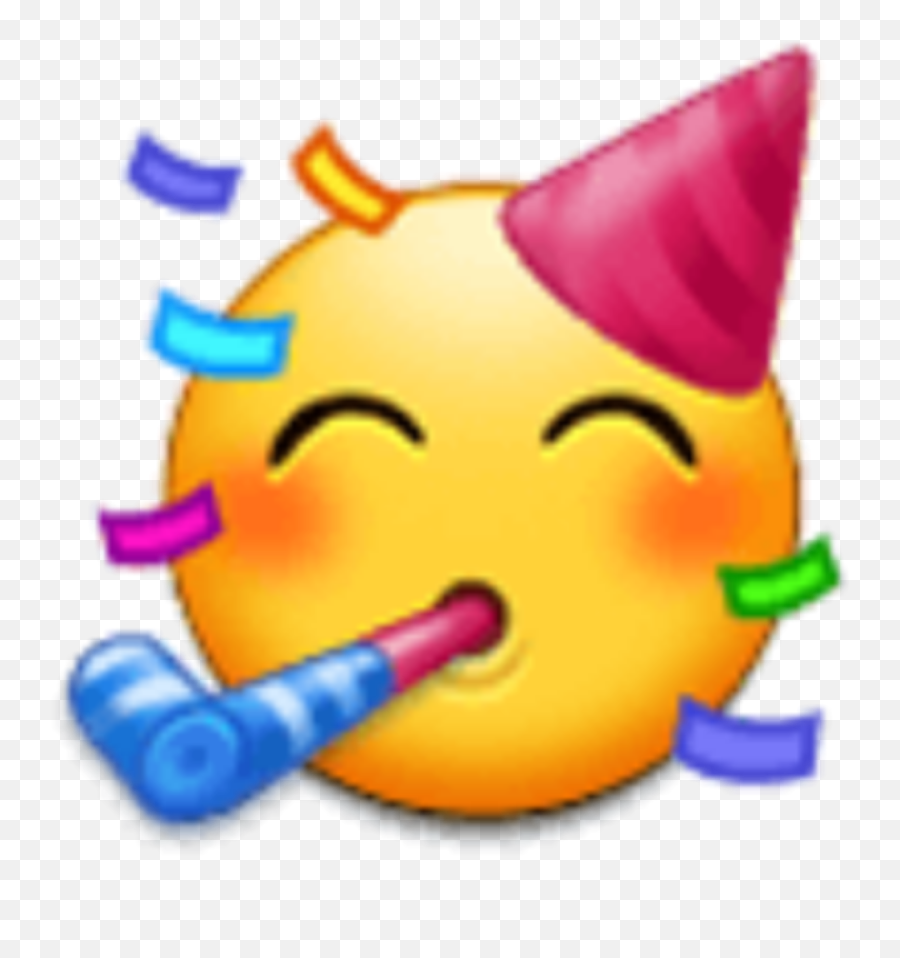 Emoji Happy Yay Confetti Sticker - Partying Face Emoji Samsung,Emoticon For Yay