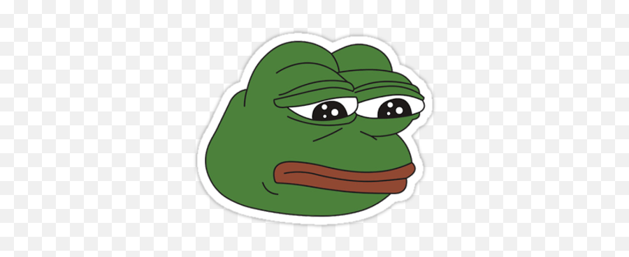 Pin - Sad Pepe Twitch Emote Emoji,Frog Sipping Tea Emoji