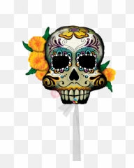 Day Of The Dead Skull - Globo Catrina Qualatex Emoji,Dead Skull Emoji