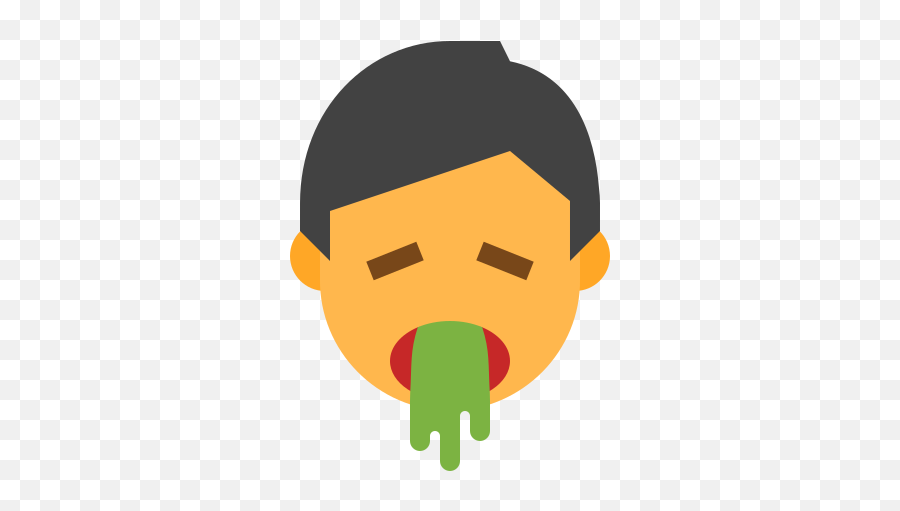 Vomiting Icon In Color Style - Afraid Icon Emoji,Emoji Png Tumblr Throwup
