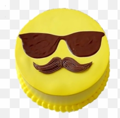 Cool Dad Cake - Mustache Cake For Dad Emoji,Cake Emoji