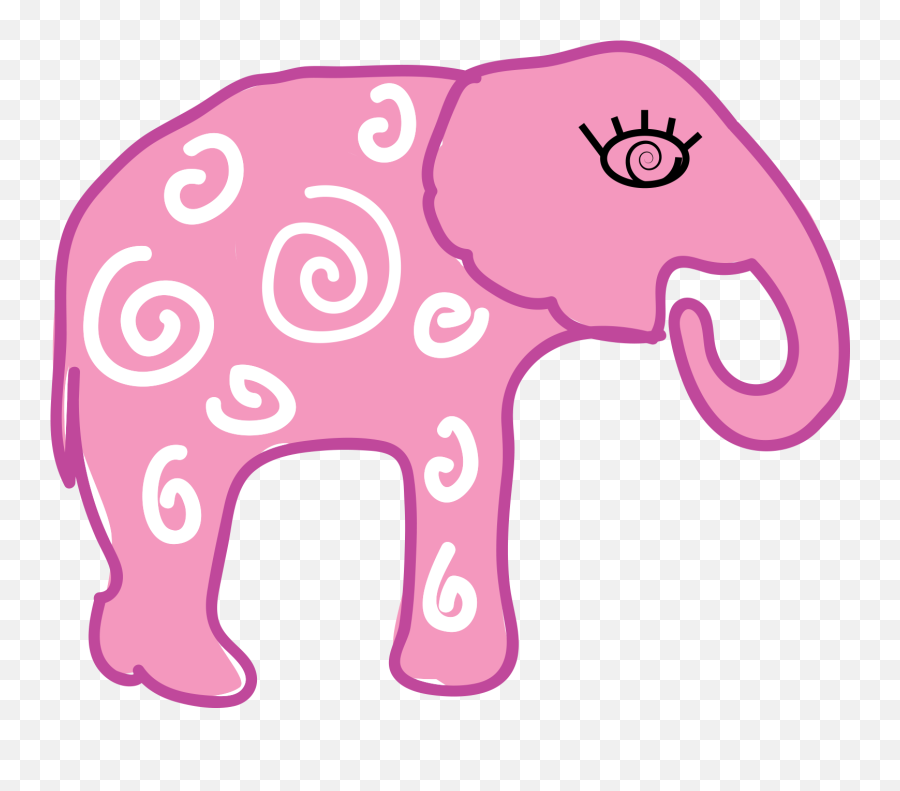 Pink Elephant Hypnosis - Animal Figure Emoji,Inside Out Emotions Elephtant