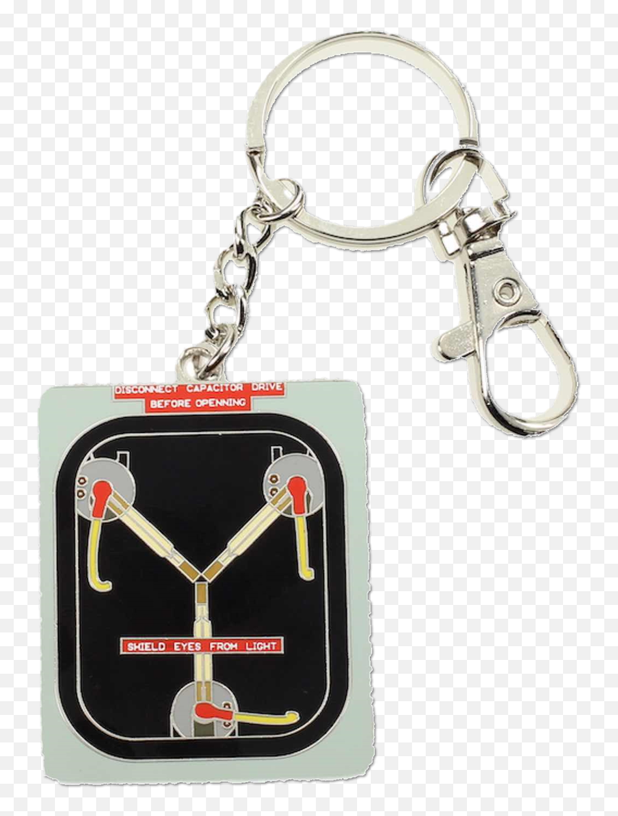 Future Flux Capacitor Metal Keychain - Back To The Future Keychain Emoji,Emojis Key Chain