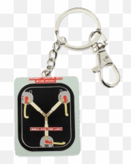Future Flux Capacitor Metal Keychain - Back To The Future Keychain Emoji,Emojis Key Chain
