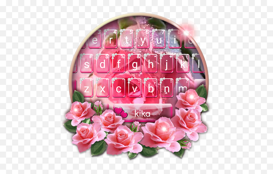 Pink Rose Heart Keyboard Theme Android - Britney And Madonna Kissing Shirt Emoji,Pink Rose Emojis