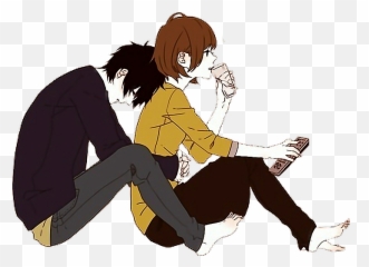 Pareja Imagenes De Amor Anime - Sitting Emoji,Emoji Dandoae Beso