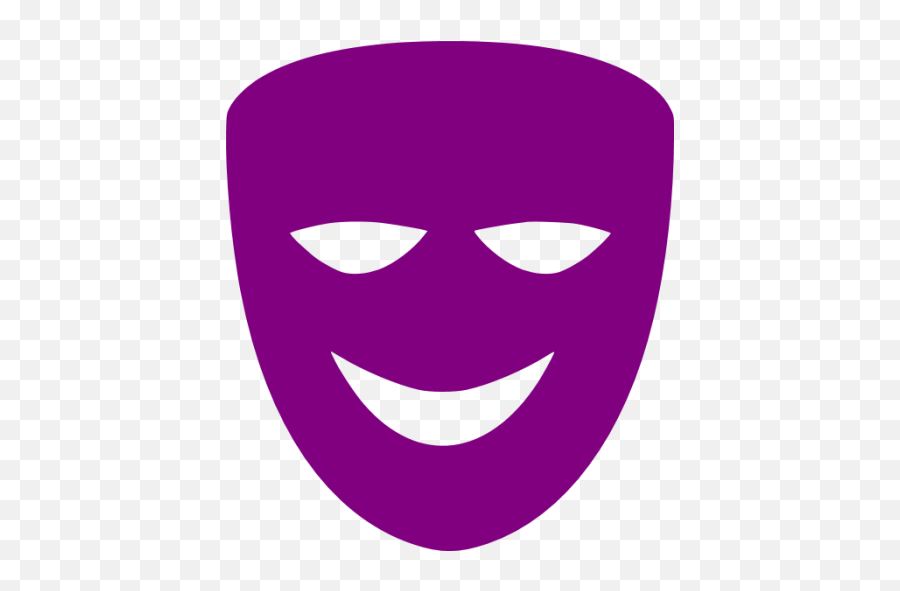 Purple Comedy Mask Icon - Free Purple Mask Icons Emoji,How To Make A Emoticon Mask