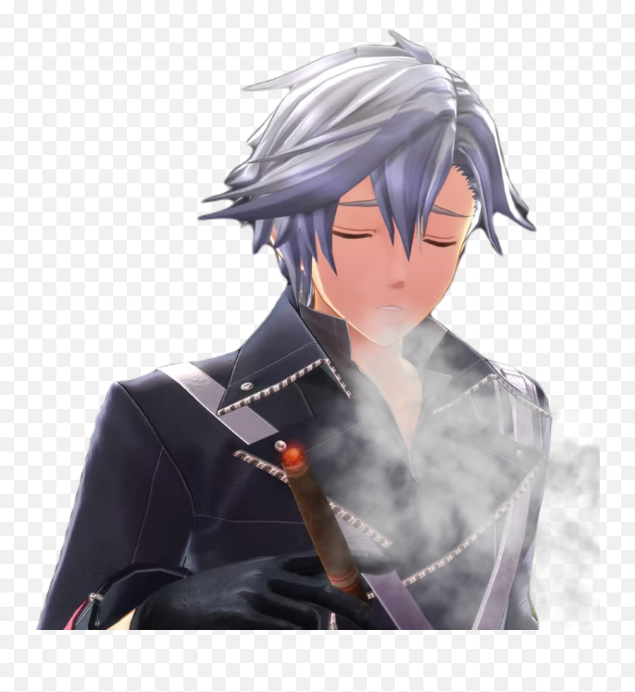 Rean Cold Steel Hitting That Cigar Trails Kiseki Series Emoji,Eyebrow Wiggl.ing Emoticon