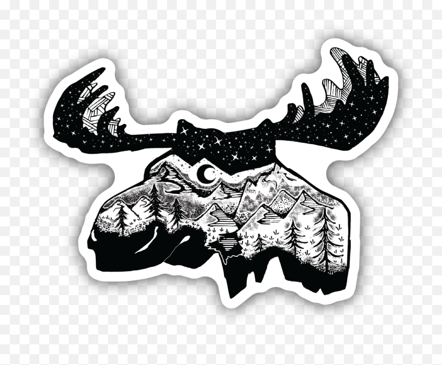 New Products - Stickers Northwest Emoji,Moose Emoticon Text