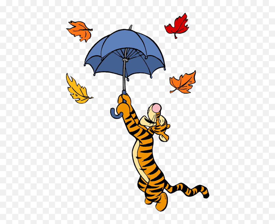 Clip Art Clipart Winnie The Pooh Eeyore - Winnie The Pooh Holding Umbrella Emoji,Tigger Emoji