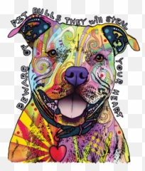 Dekoration Interieur Beware Of Pit - Pitbull Art Emoji,Pit Bull Emoji