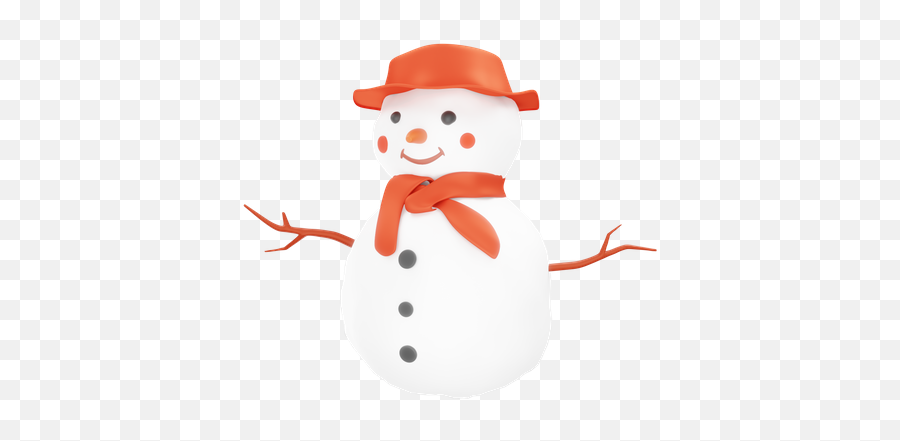 Premium Christmas Snowman 3d Illustration Download In Png Emoji,Snwman Emoji