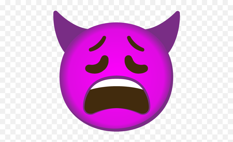 Emoji Mashup Bot On Twitter Weary Demon - Smiling,==weary Emoji Face