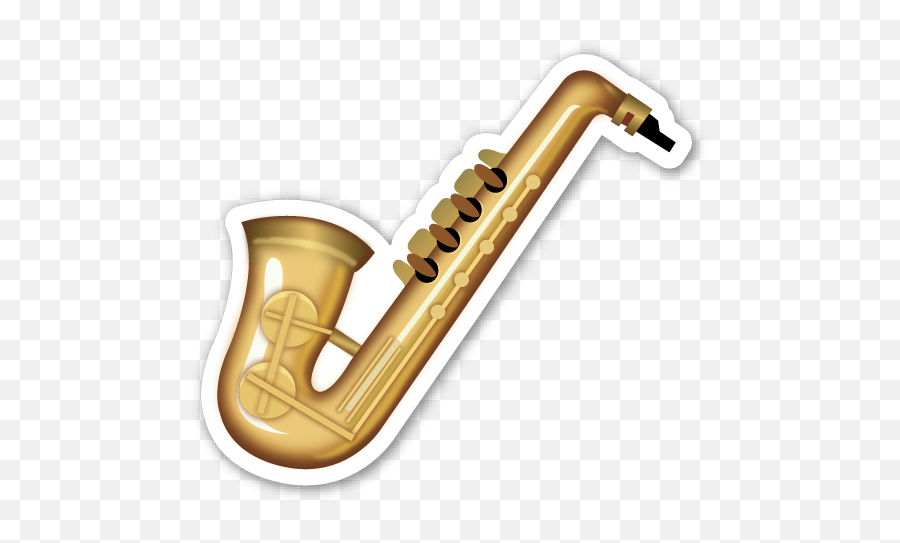 Pin On Emoji - Saxophone Sticker Png,Music Emoji Png