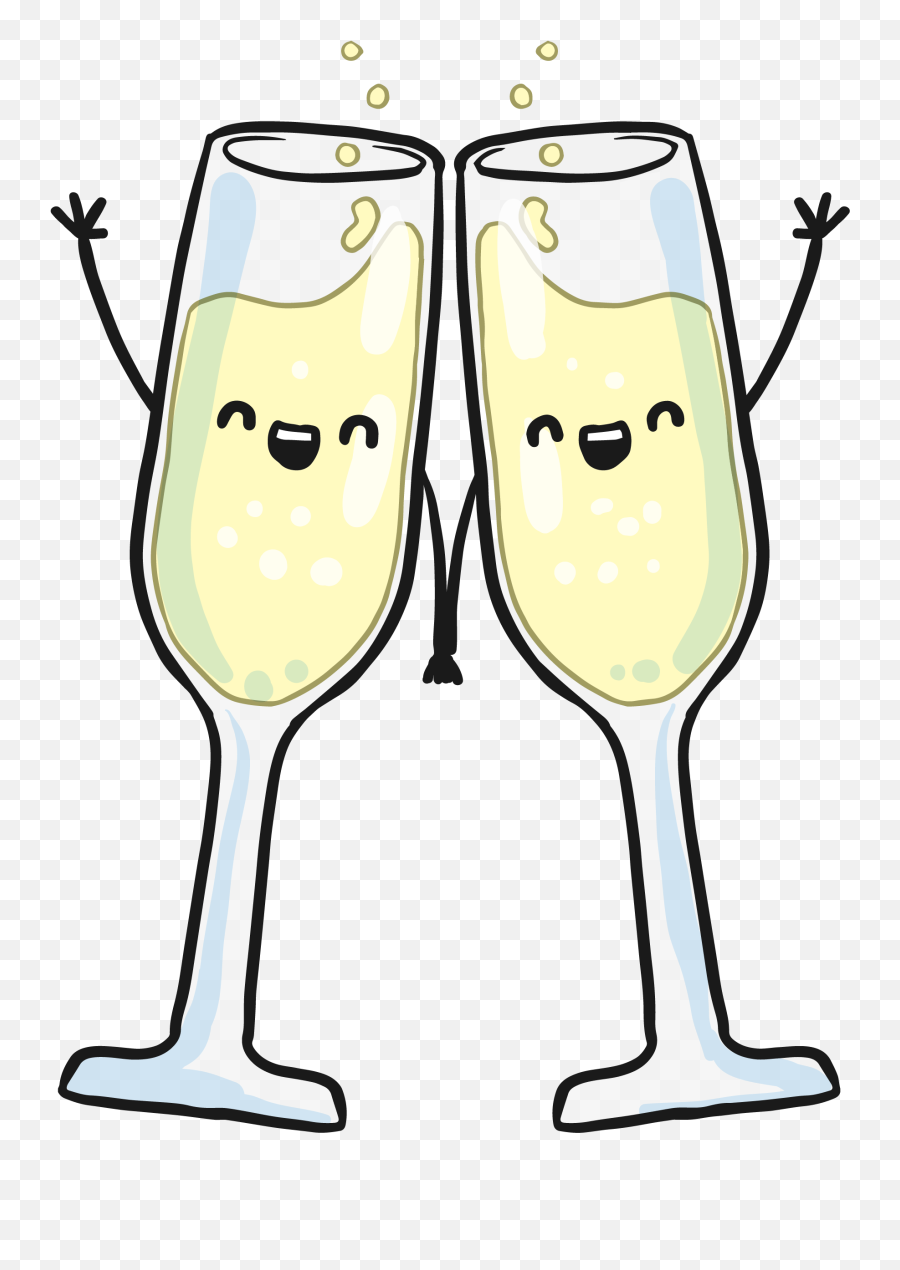Download Hand Glass Wine In Champagne - Champagneglas Tecknad Png Emoji,Wine Glass Emoticon