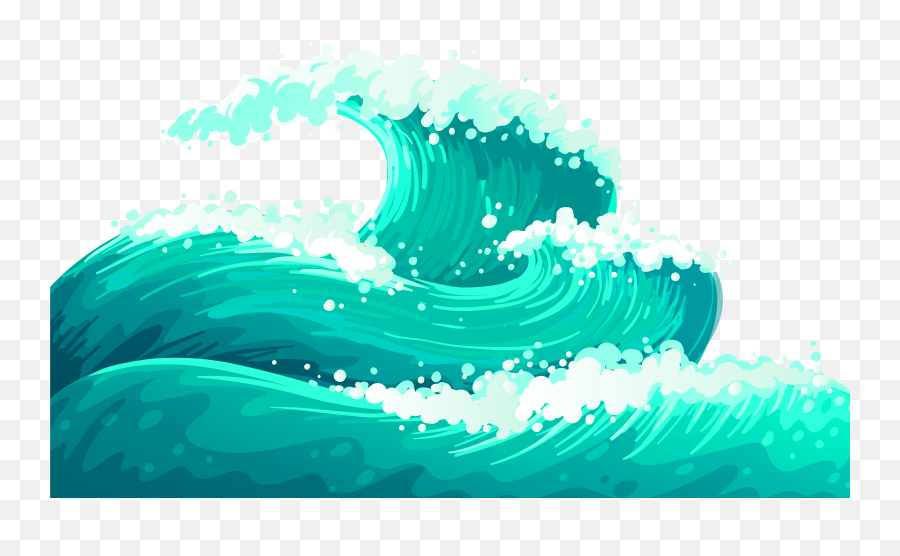Clipart Waves Tidal Wave Clipart Waves - Vector Water Wave Png Emoji,Tidal Wave Emoji