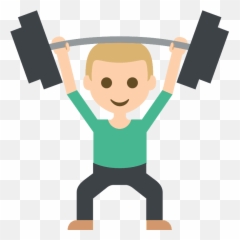 Weight Lifter Id 1692 Emojicouk - Brick Tied To A Rope,Flex Emoji