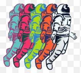 Group Trippy Spaceman Sticker - For American Football Emoji,Space Man Emoji