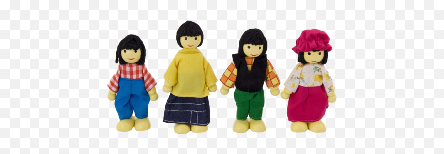 African Doll Family - Asian Wooden Dolls Emoji,Emotions Dolls