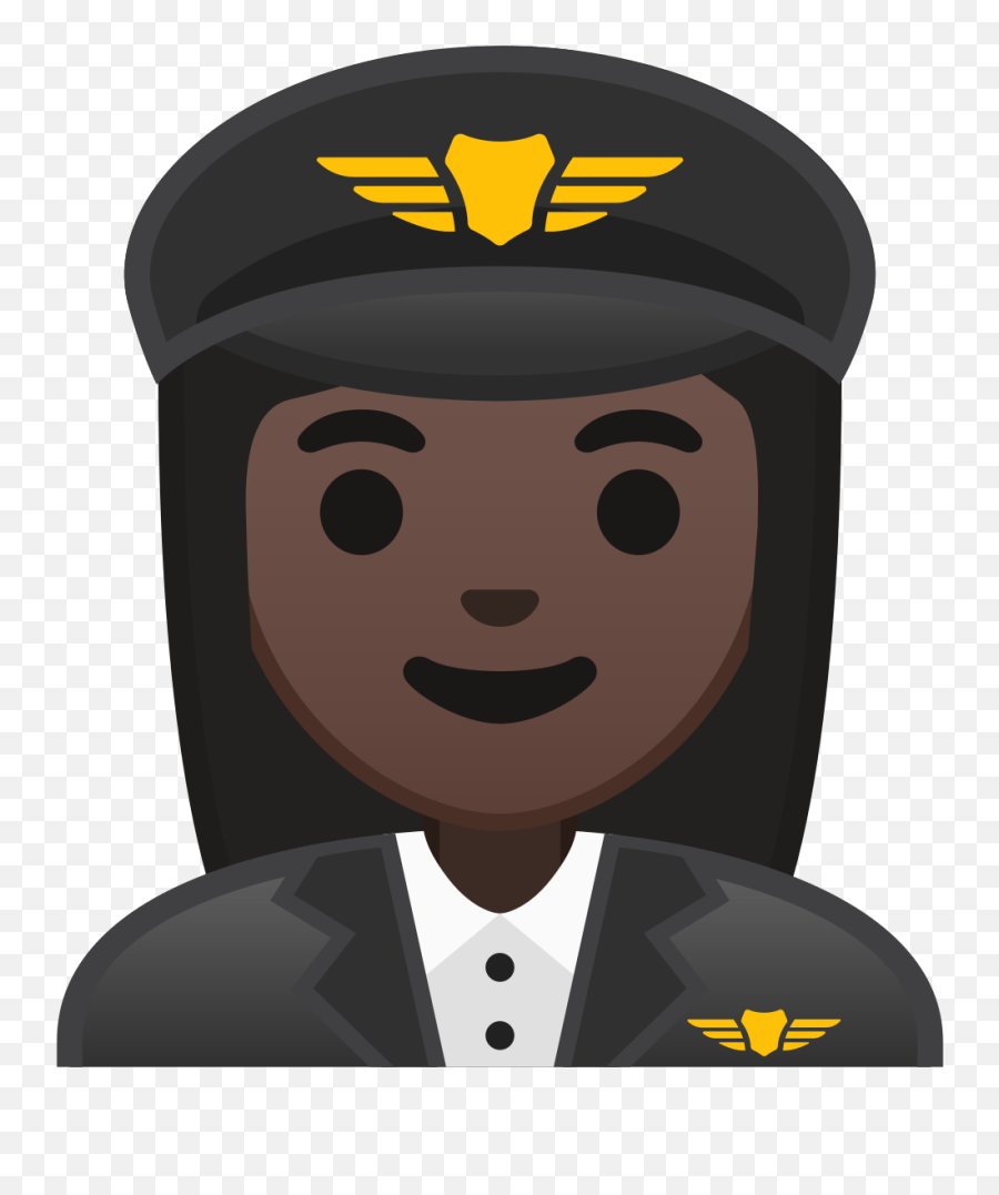 Filenoto Emoji Pie 1f469 1f3ff 200d 2708svg - Wikimedia Clipart Transparent Pilot,Emoji Baseball Cap