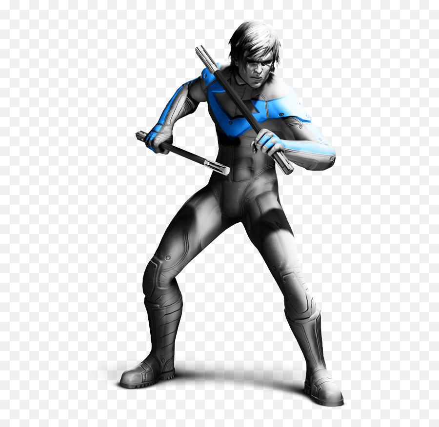Download Check Out Arkham Cityu0027s Nightwing - Batman Robin Batman Arkham City Nightwing Emoji,Arkham City Background Emoticon